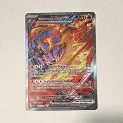 Pokemon Team Rocket's Moltres EX 229/182 Destined Rivals Holo 220 HP - Image 1