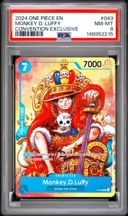 2024 ONE PIECE PROMOS CONVENTION EXCLUSIVE #043 MONKEY D. LUFFY PSA 8 - Image 1