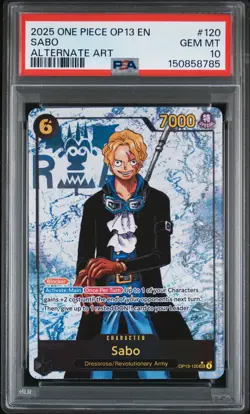 2025 ONE PIECE OP13-CARRYING ON HIS WILL ALTERNATE ART #120 SABO PSA 10 - Image 1