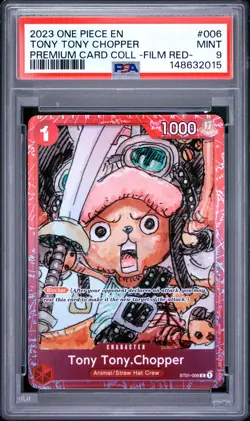 2023 ONE PIECE PREMIUM COLLECTION ONE PIECE FILM RED TONY TONY CHOPPER PSA 9 - Image 1