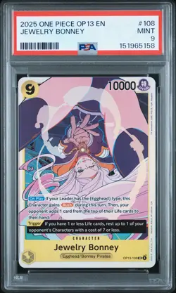2025 ONE PIECE OP13-CARRYING ON HIS WILL #108 JEWELRY BONNEY PSA 9 - Image 1