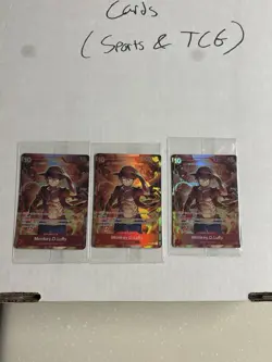 One Piece TCG Monkey.D.Luffy Treasure Booster ST10-006 SR Promo Lot of 3 - Image 1