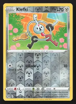 Pokemon Klefki Reverse Holo Common SWSH08: Fusion Strike 186/264 NM - Image 1