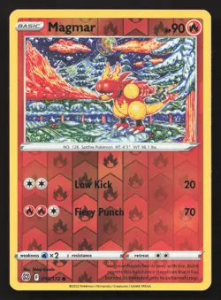Pokemon Magmar Reverse Holo Common SWSH09: Brilliant Stars 019/172 NM - Image 1