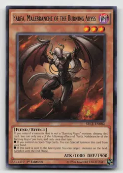 Yugioh Farfa, Malebranche of the Burning Abyss Rare SECE-EN082 NM - Image 1