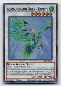 Yugioh Adamancipator Risen - Raptite Super Rare SESL-EN008 NM - Image 1