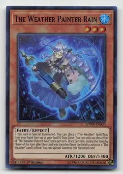 Yugioh The Weather Painter Rain Super Rare SPWA-EN030 NM - Image 1