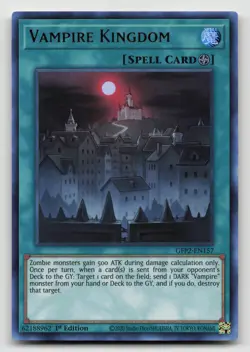 Yugioh Vampire Kingdom Ultra Rare GFP2-EN157 NM - Image 1