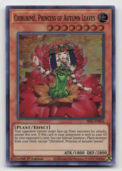 Yugioh Chirubime, Princess of Autumn Leaves Super Rare SESL-EN054 NM - Image 1