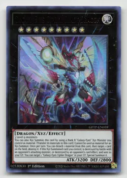 Yugioh Galaxy-Eyes Cipher Blade Dragon Ultra Rare GFTP-EN059 NM - Image 1