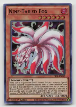 Yugioh Nine-Tailed Fox Super Rare SESL-EN047 NM - Image 1
