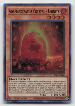 Yugioh Adamancipator Crystal - Leonite Super Rare SESL-EN004 NM - Image 1