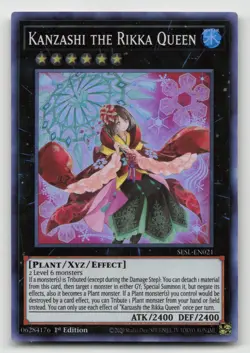 Yugioh Kanzashi the Rikka Queen Super Rare SESL-EN021 NM - Image 1