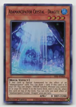 Yugioh Adamancipator Crystal - Dragite Super Rare SESL-EN006 NM - Image 1