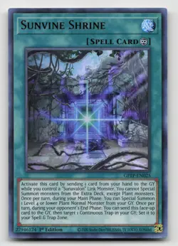 Yugioh Sunvine Shrine Ultra Rare GFTP-EN025 NM - Image 1