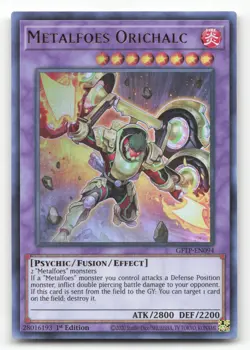 Yugioh Metalfoes Orichalc Ultra Rare 1st Edition GFTP-EN094 NM - Image 1