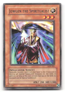 Yugioh Jowgen the Spiritualist Rare Unlimited LON-061 NM - Image 1