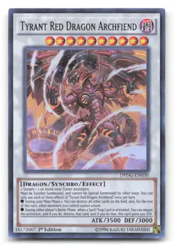 Yugioh Tyrant Red Dragon Archfiend Ultra Rare 1st Edition DPDG-EN030 NM - Image 1