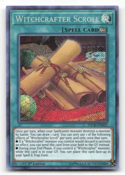 Yugioh Witchcrafter Scroll Secret Rare 1st Edition INCH-EN025 NM - Image 1