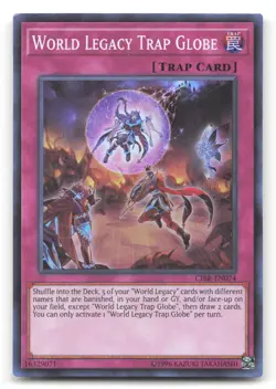 Yugioh World Legacy Trap Globe Super Rare 1st Edition CIBR-EN074 NM - Image 1