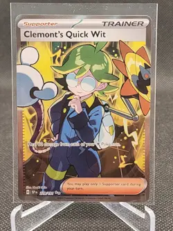 Pokemon TCG Surging Sparks - Clement’s Quick Wit 229/191 - Card Ultra Rare - Image 1