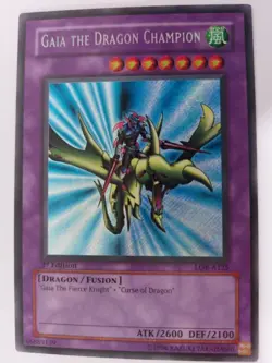 Gaia The Dragon Champion 2002 LOB-A125 1st Edition Yugioh Card-Mint/NP - Image 5