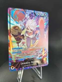 One Piece TCG Jewelry Bonney EB04-001 OP15 Alt Art Leader - Image 3
