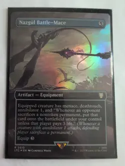 Nazgul Battle-Mace (Borderless) FOIL MTG Lord of the Rings CMDR Rare 510 NM - Image 1