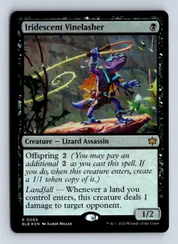 Iridescent Vinelasher 99 R Bloomburrow Magic: The Gathering Foil NM/M - Image 1