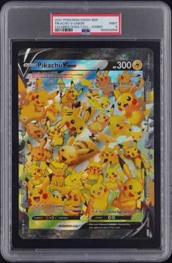 2021 POKEMON SWSH BLACK STAR PROMO JUMBO PIKACHU V-UNION PSA 9 - Image 1