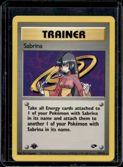 2000 Pokemon Gym Challenge 1st Edition Sabrina Holo #110/132 - Image 1