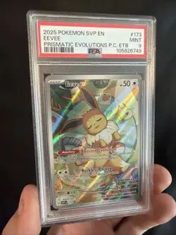 Pokemon Eevee 173 SV Promo Holo STAMP 2025 Pokemon Center Exclusive PSA 9 - Image 1
