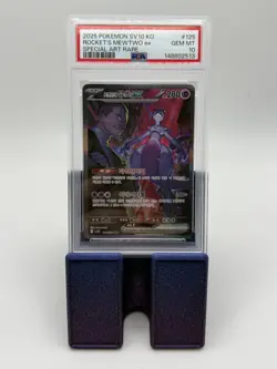 Pokemon Team Rocket's Mewtwo ex 125 KOR Glory of Team Rocket SAR Art Rare PSA 10 - Image 2