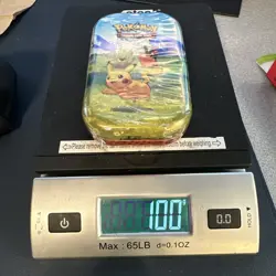 100g HEAVY FAT LOADED Pokemon Ascended Heroes Mini Tin Pack Pikachu Cover Art - Image 1
