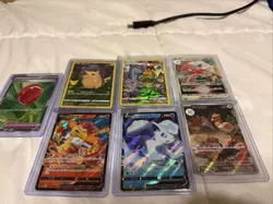 pokemon cards - Mixed lot of 7 Cards As Seen In Pics NM Art Rare, Ex, IR, Etc - Image 1