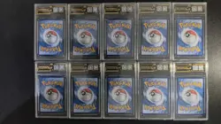 Chinese Pokemon Pikachu 044/132 & 044/130 C OCD 9 Mint Graded Card Lot*10 GL15 - Image 2