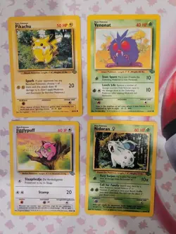 4 Vintage Pokemon Card Lot - (LP-HP) - Image 1