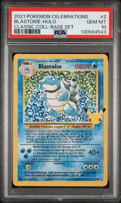 2021 POKEMON CELEBRATIONS CLASSIC COLLECTION #2 BLASTOISE-HOLO PSA 10 - Image 1
