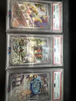 Sequential Pokemon PSA 10 Bulbasaur 050/049 Charmander 051 Squirtle 052 SVG JAP - Image 1