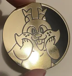 Official Pokemon TCG Coin Greedent Gold 2” Journey Together Blister Coin New - Image 2