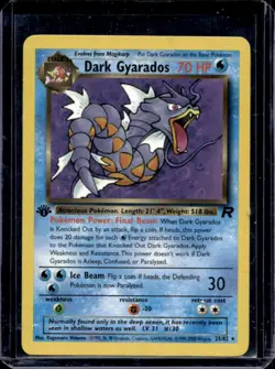 2000 Pokemon Team Rocket First Edition Dark Gyarados #25/82 - Image 1