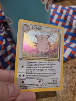 Pokemon TCG Clefable 01/64 Jungle 1st Edition Holo Rare HP 70 1999 ENG - Image 2