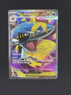 Pokemon TCG Mega Evolution Mega Sharpedo EX 113/094 - Image 1