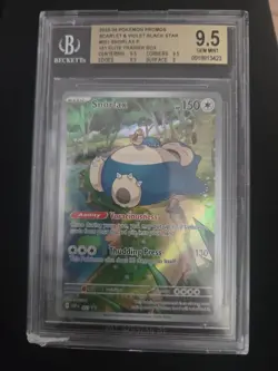 Beckett 9.5 Snorlax 051 Pokemon 151 Holo Promo Black Star Promo Chipped Slab - Image 1