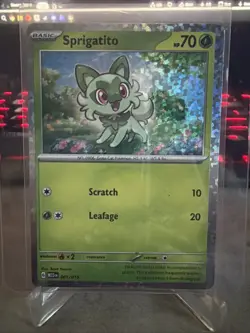 Pokemon Sprigatito - 001/015 - Confetti Holo - McDonald's Promos 2023 - Image 1
