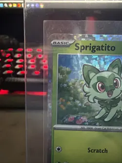 Pokemon Sprigatito - 001/015 - Confetti Holo - McDonald's Promos 2023 - Image 2