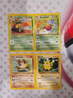 4 Vintage Pokemon Card Lot - (LP-HP) - Image 1