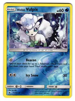 Alolan Vulpix 21/145 Common Guardians Rising Pokemon Reverse Holo Lightly Played - Image 1