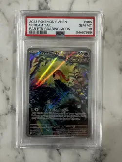2023 Pokemon Paradox Rift ETB Scream Tail 065 Black Star Promo PSA 10 - Image 1
