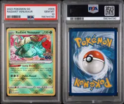 2022 Pokemon Go Radiant Venusaur Holo 004/078 PSA 10 Gem Mint - Image 3